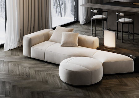 Кварцевый ламинат Fargo Паркет Английская ёлка Дуб Рыцарский Замок 33-379-6 4/0.5мм